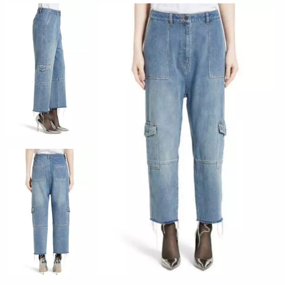 Robert Rodriguez Drop Crotch Cargo Jeans, 24